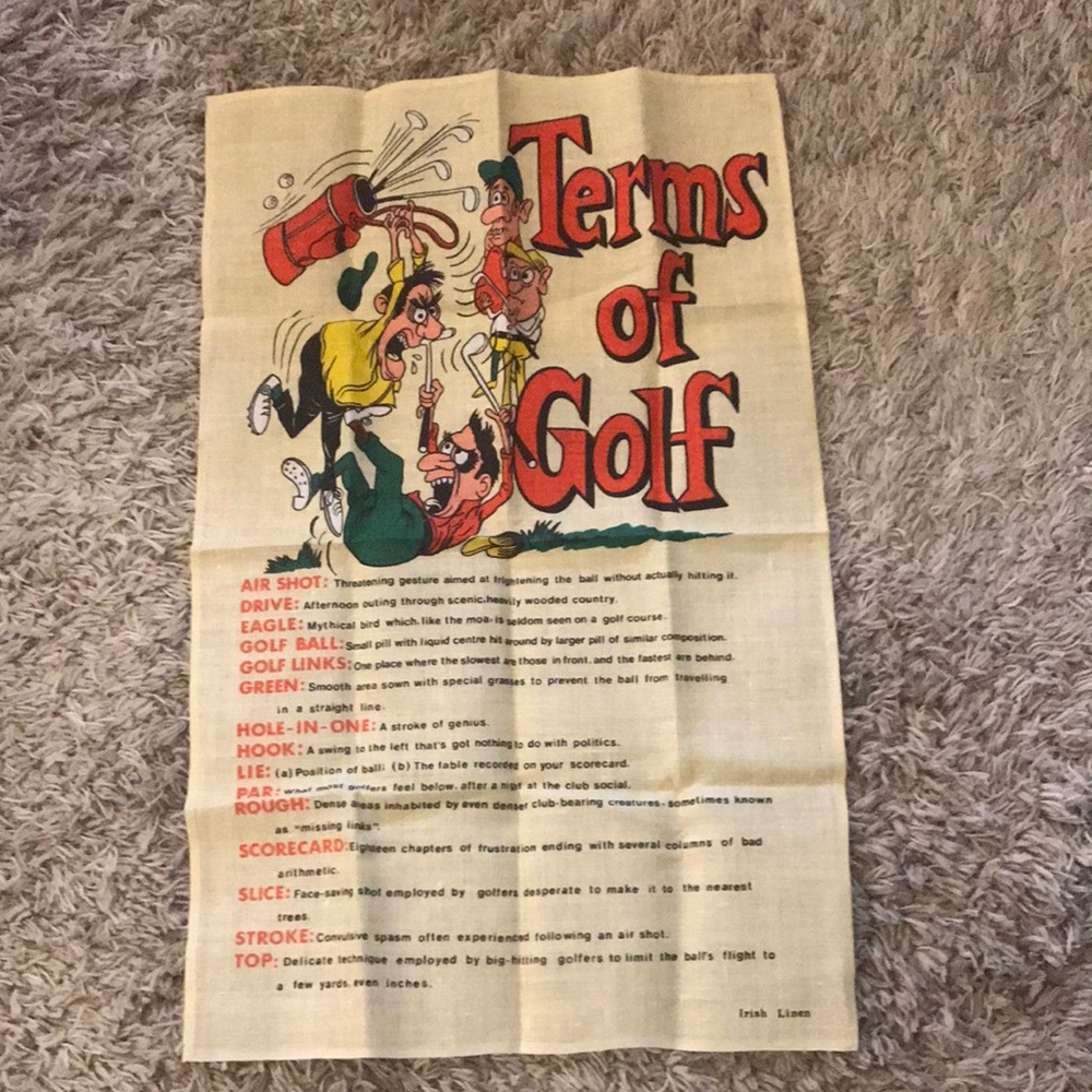 “Terms of Golf” Irish Linen Tea Towel